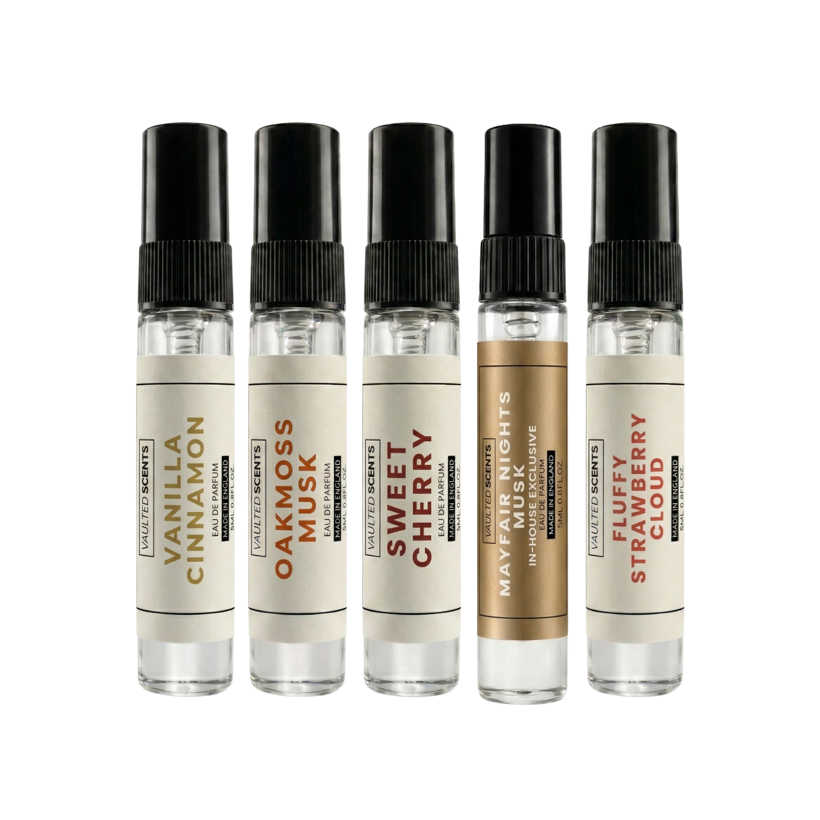 5ml_Discovery_sample_set_pack_of_5_EAU_DE_PARFUM VaultedScents.com 