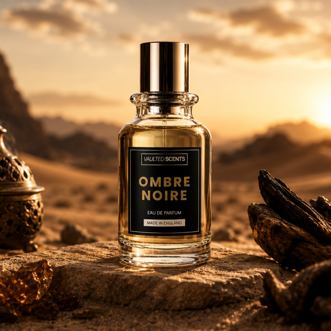 Vaulted Scents Ombre Noire Eau de Parfum with saffron, incense, oud and amberwood