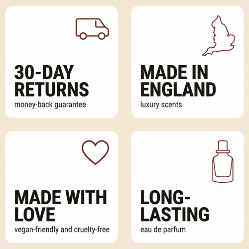 Vaulted Scents 30 Days Returns Policy, Long Lasting Eau de Parfum made in England Vegan and Cruelty Free Fragrance  Affordable luxury perfume brand offering designer-inspired fragrances in the UK
Vaulted Scents creating long-lasting niche-style perfumes for less - High-end fragrance brand inspired by designer perfumes, made in the UK