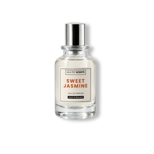 Sweet Jasmine designer inspired perfume dupe of Dior J'adore - radiant fruity floral EDP crafted in England by Vaulted Scents