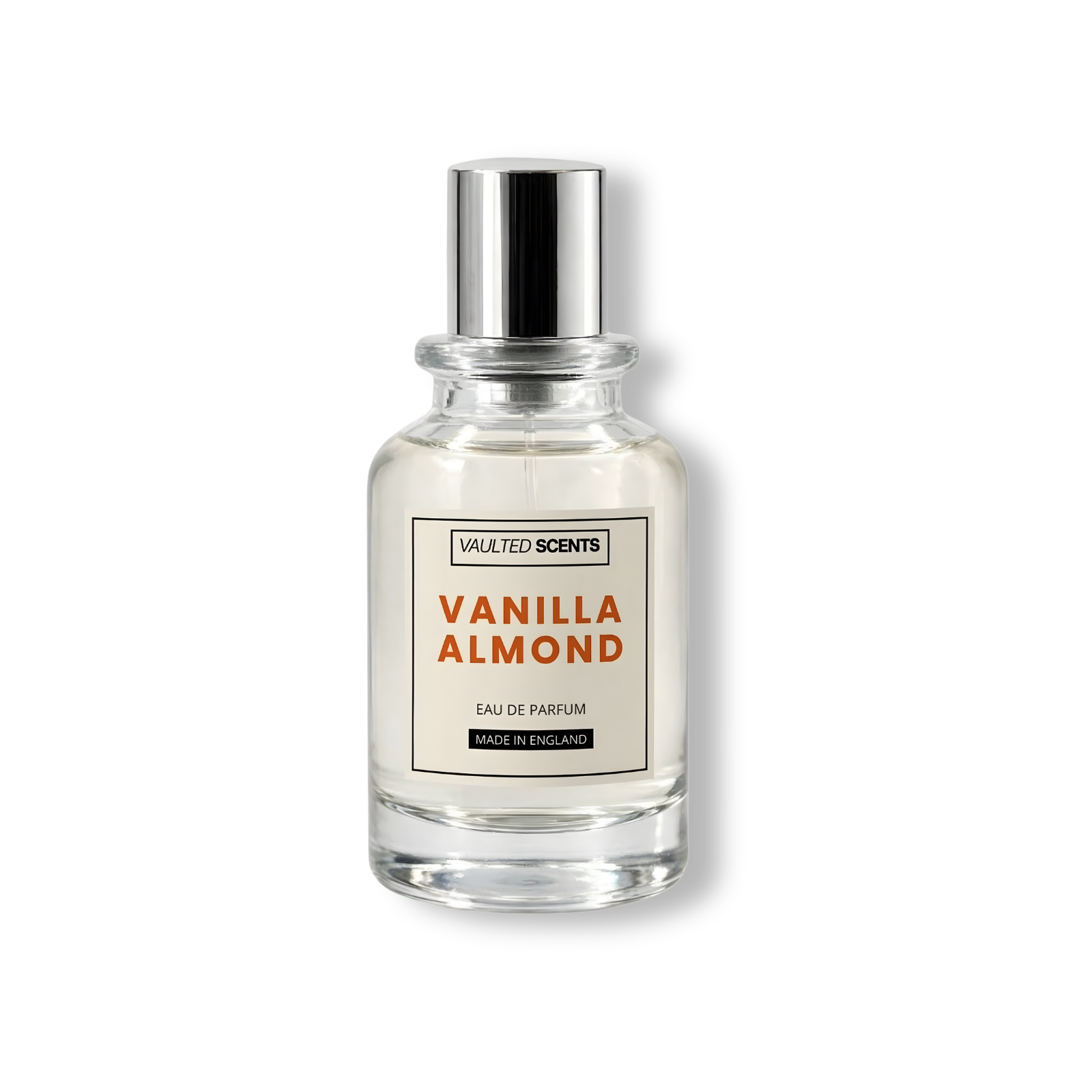 Vanilla Almond designer inspired perfume dupe of Carolina Herrera Good Girl — 
bold amber floral almond and vanilla EDP crafted in England by Vaulted Scents