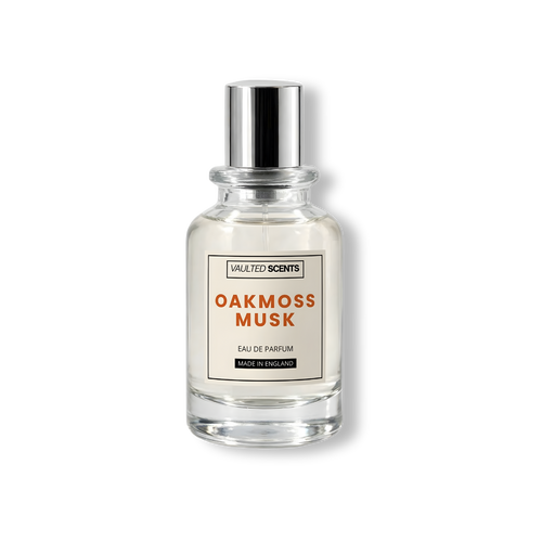 Woody Moss designer inspired perfume dupe of Chanel Coco Mademoiselle — 
elegant floral chypre orange and musk EDP crafted in England by Vaulted Scents